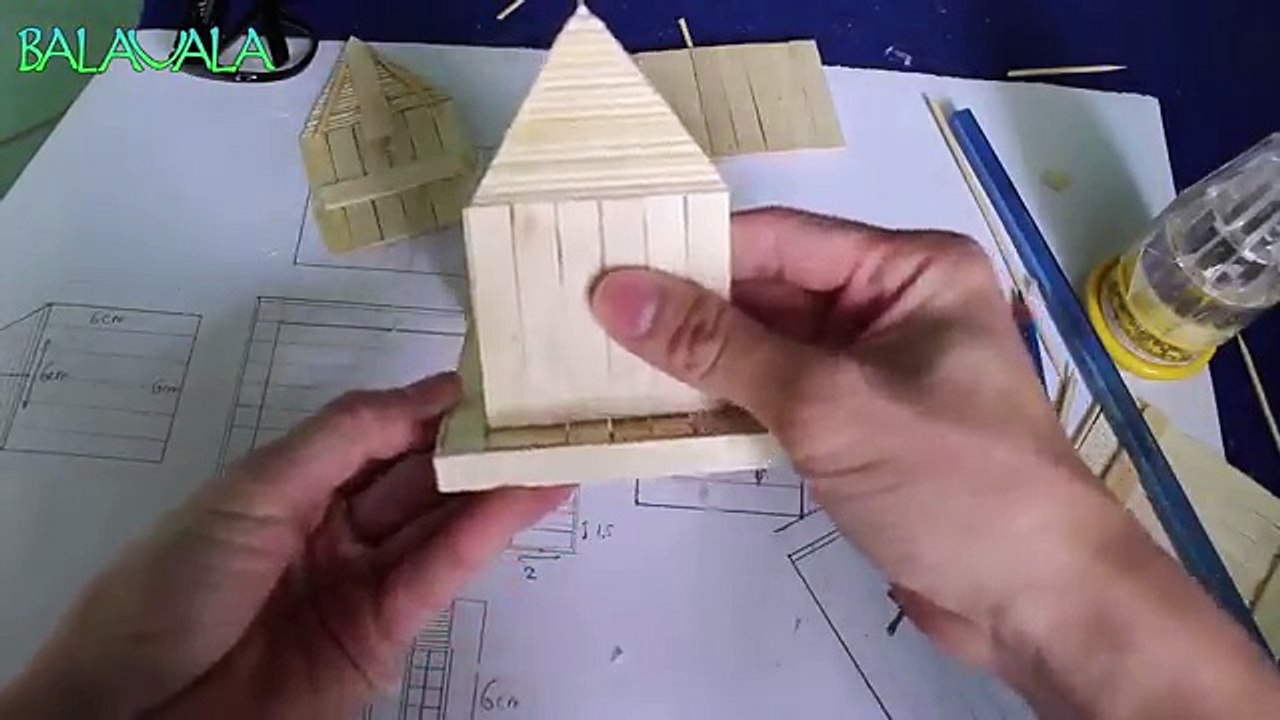 Como fazer uma casa palito de picolé