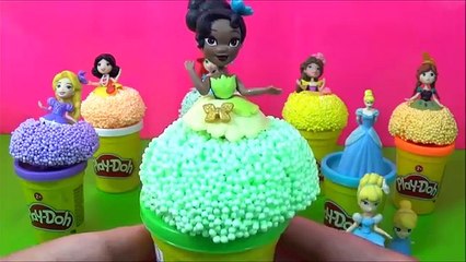 Disney Princess Little Kingdom Play Foam Play-doh Toys Surprise! Learn Colors Toys Kids Floam Video