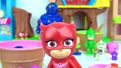 Descargar video: PJ Masks Play-doh Ice Cream Toy Surprises, Superhero IRL Catboy, Owlette Gekko, Romeo Sprinkles TUYC