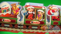 Kinder Surprise Egg Santa Train   JUMBO Christmas Egg Candy Toys Opening