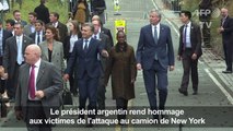 Le président argentin rend hommage aux victimes de New York