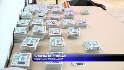 Entrega de cédulas con normalidad en La Lima