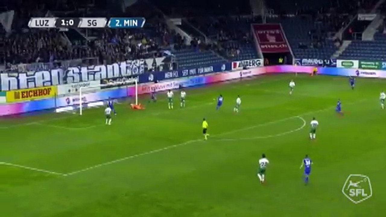 Luzern 1:0 Sankt Gallen (Swiss Super League. 5 November 2017)