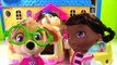 Paw Patrol Skye & Chase Hurt & Go to Hospital in Ambulance with Doc McStuffins