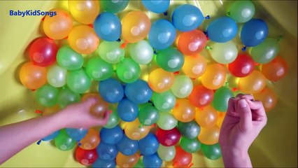 TOP Learn Colours Wet Balloons Compilation - 15 Minutes Balloon Finger Nursery Rhymes Collection