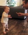 Adorable Baby Takes First Steps For French Fry