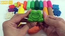 Play Doh Modelling clay Animals Molds in the zoo Giraffe Lion Zebra horse Hippo Elephant
