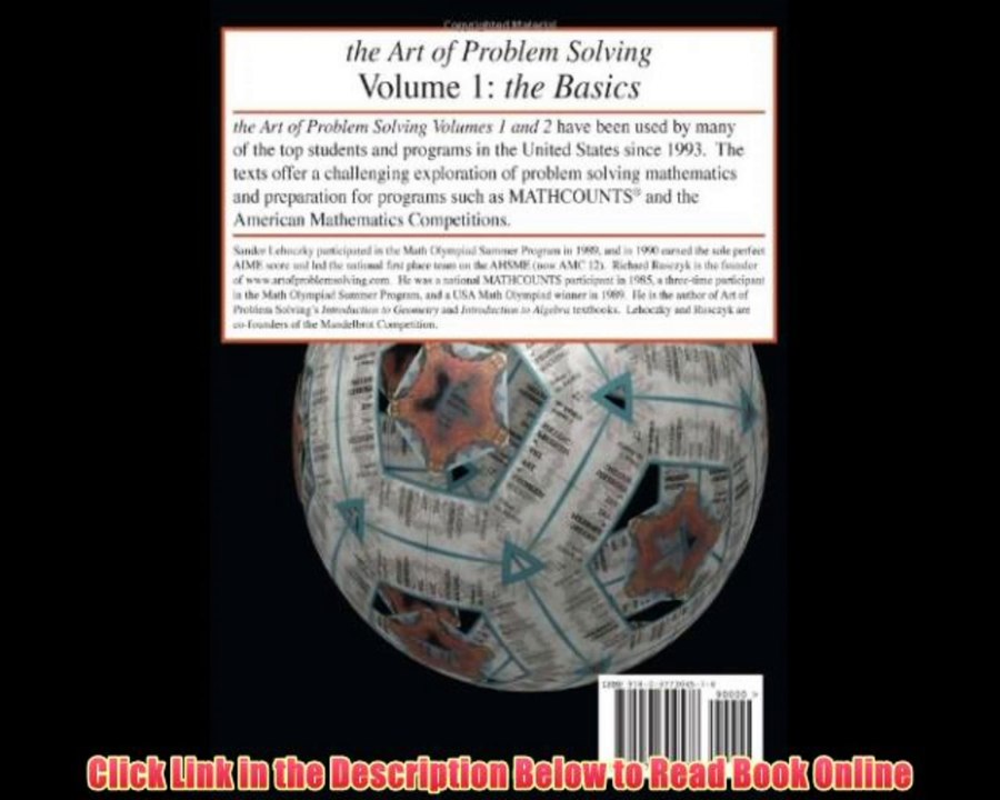 Download The Art of Problem Solving: The Basics Solutions: 1 Book
