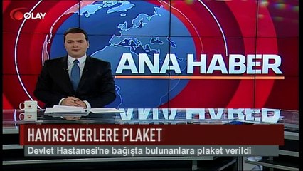 Hayırseverlere plaket