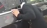 Car Salesman Puts His Neck On The Line To Test Safety Feature, Quickly Regrets His Decision