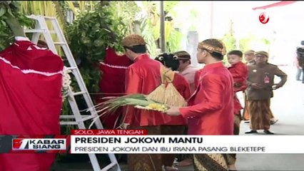 Presiden Jokowi dan Ibu Iriana Pasang Bleketepe