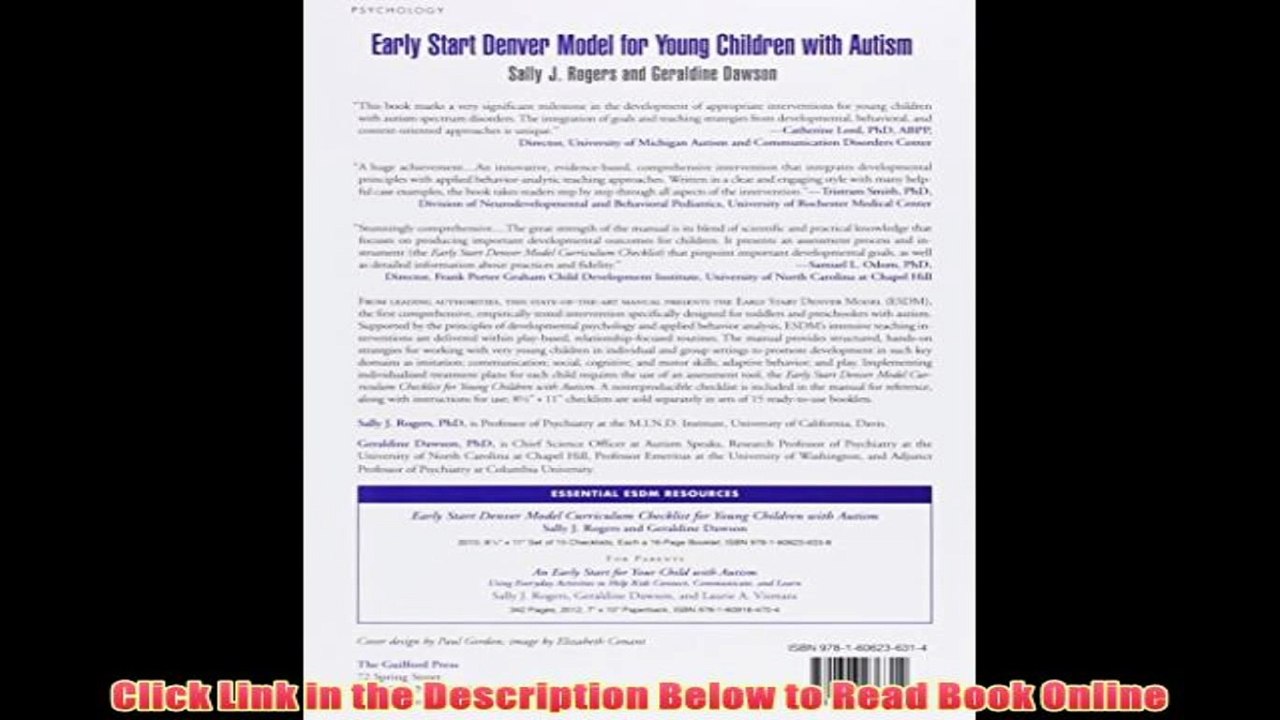 [PDF] Online Early Start Denver Model for Young Children with Autism: Promoting Language, Learning, and Engagement
