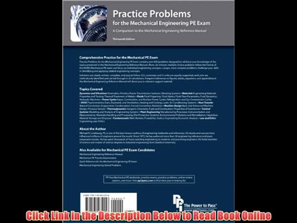 [PDF] Online Practice Problems for the Mechanical Engineering PE Exam (Comprehensive Practice for the Mechanical Pe Exam) Full Ebook