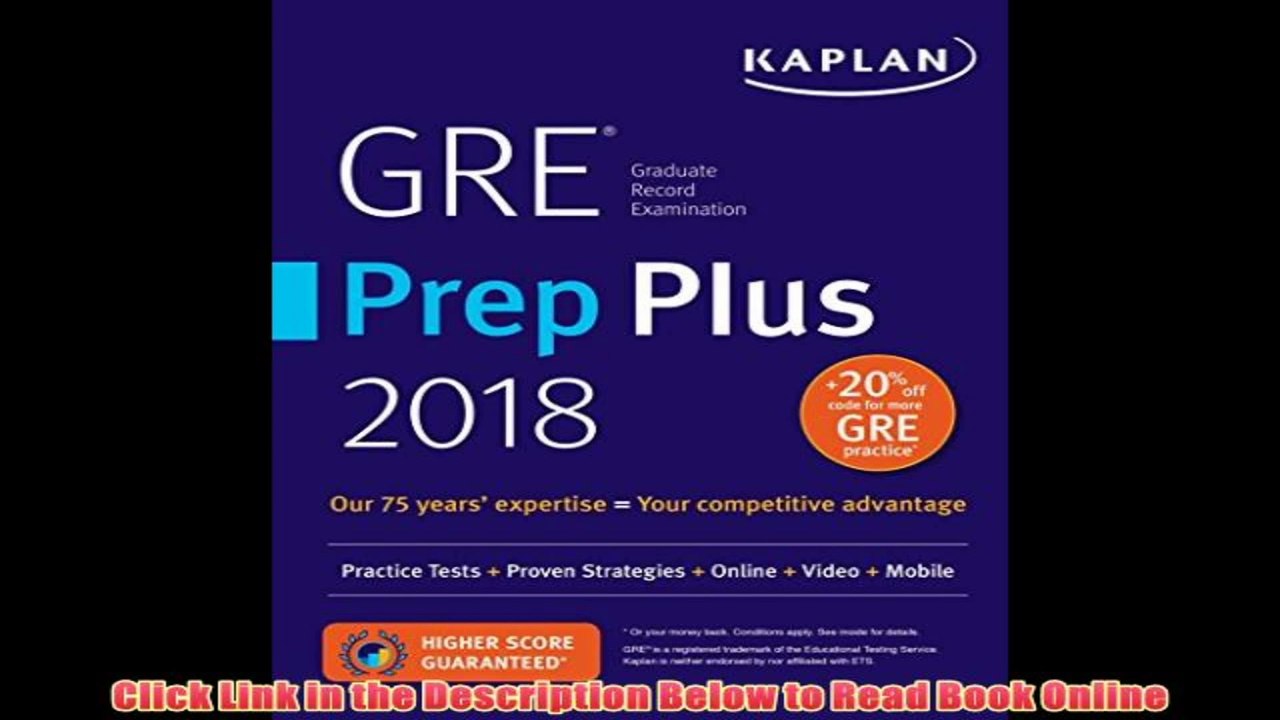 [PDF] GRE Prep Plus 2018: Practice Tests + Proven Strategies + Online + Video + Mobile (Kaplan Test Prep) Full Ebook