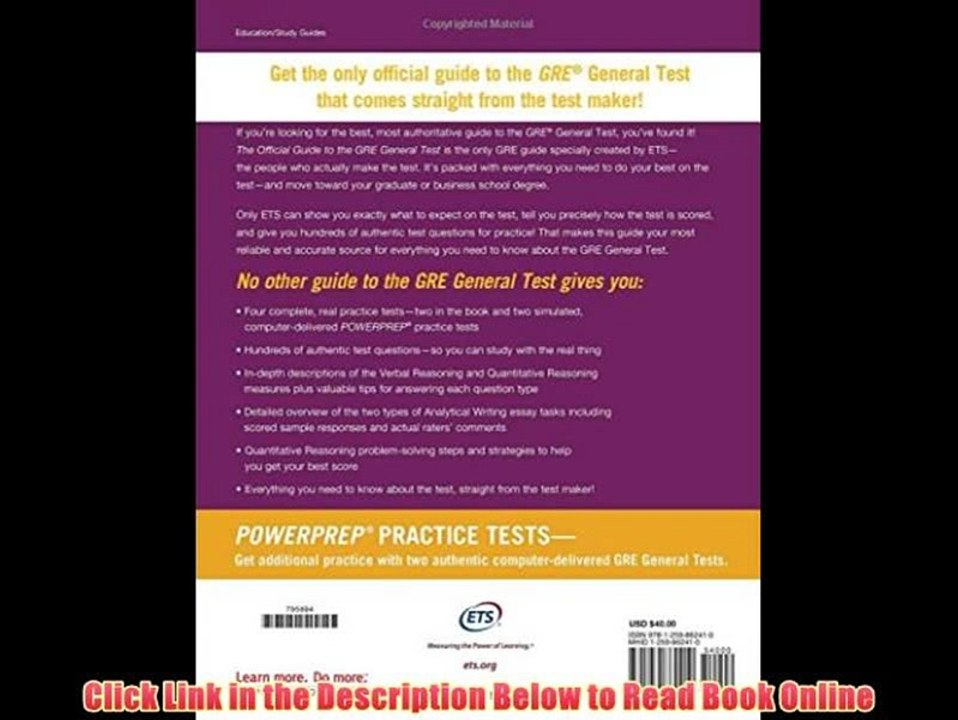 Download The Official Guide to the GRE General Test, Third Edition