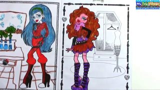 Monster High Comes Alive in 3D Color Alive Coloring Book Frankie Stein Draculaura Clawdeen Cleo