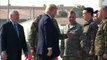 President Donald J. Trump arrives at Camp Humphreys in South Korea.