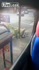 Man kicks unconscious woman