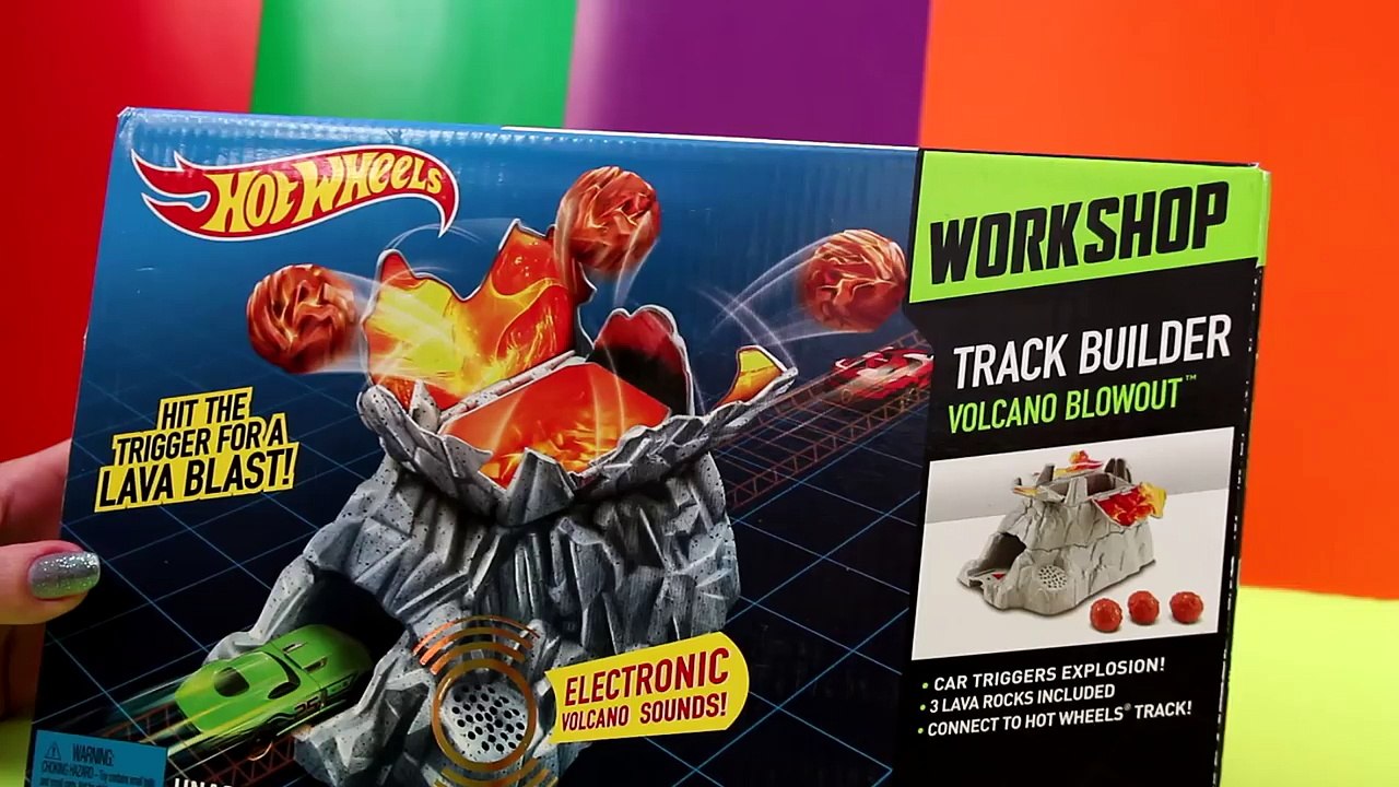 HOT WHEELS VOLCANO BLOWOUT + Spiral Stack-Up Starter Set Track Builder Хот вилс вулкан трек