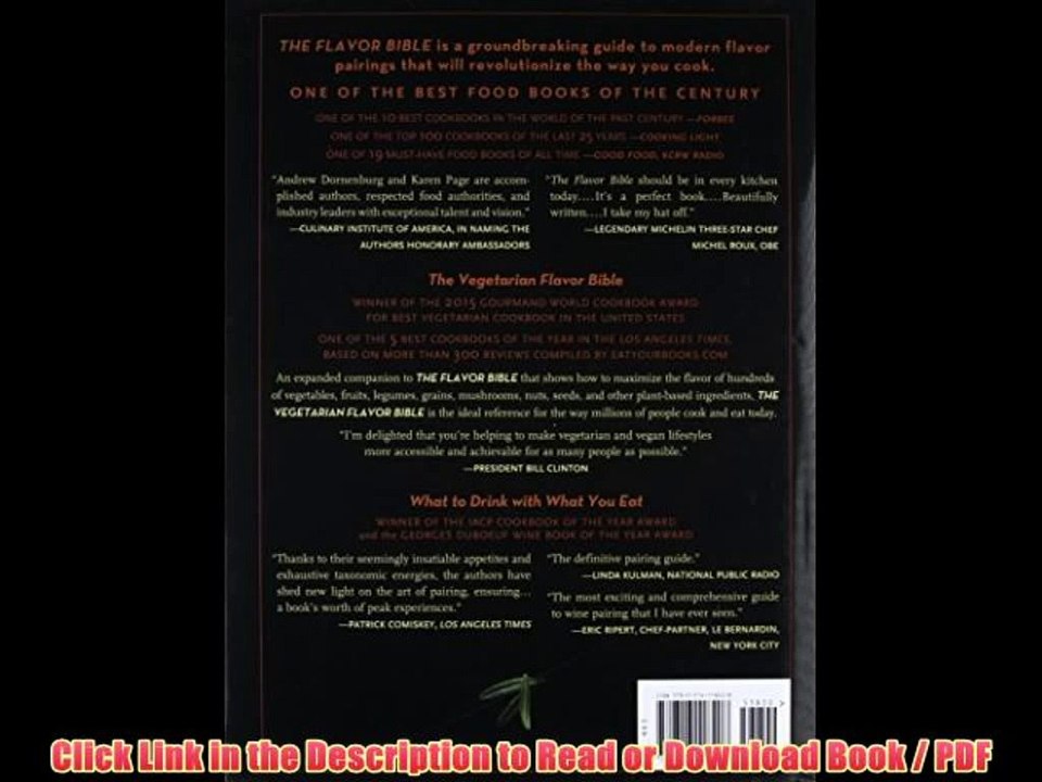Read The Flavor Bible: The Essential Guide to Culinary Creativity, Based on the Wisdom of America's Most Imaginative Chefs PDF Book
