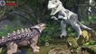 Lego Dinosaurs Jurassic World Indominus VS White T-Rex Dinosaur Scape and Battle