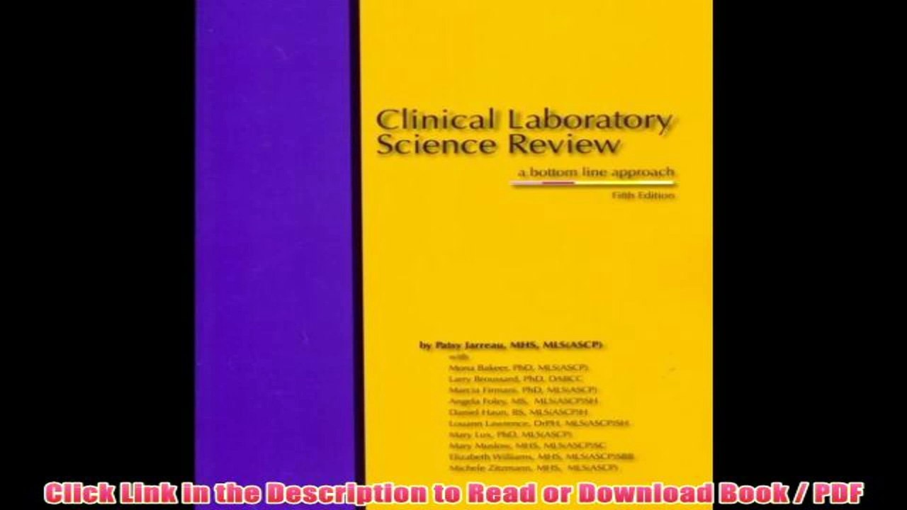 Read Clinical Laboratory Science Review: A Bottom Line Approach PDF Full