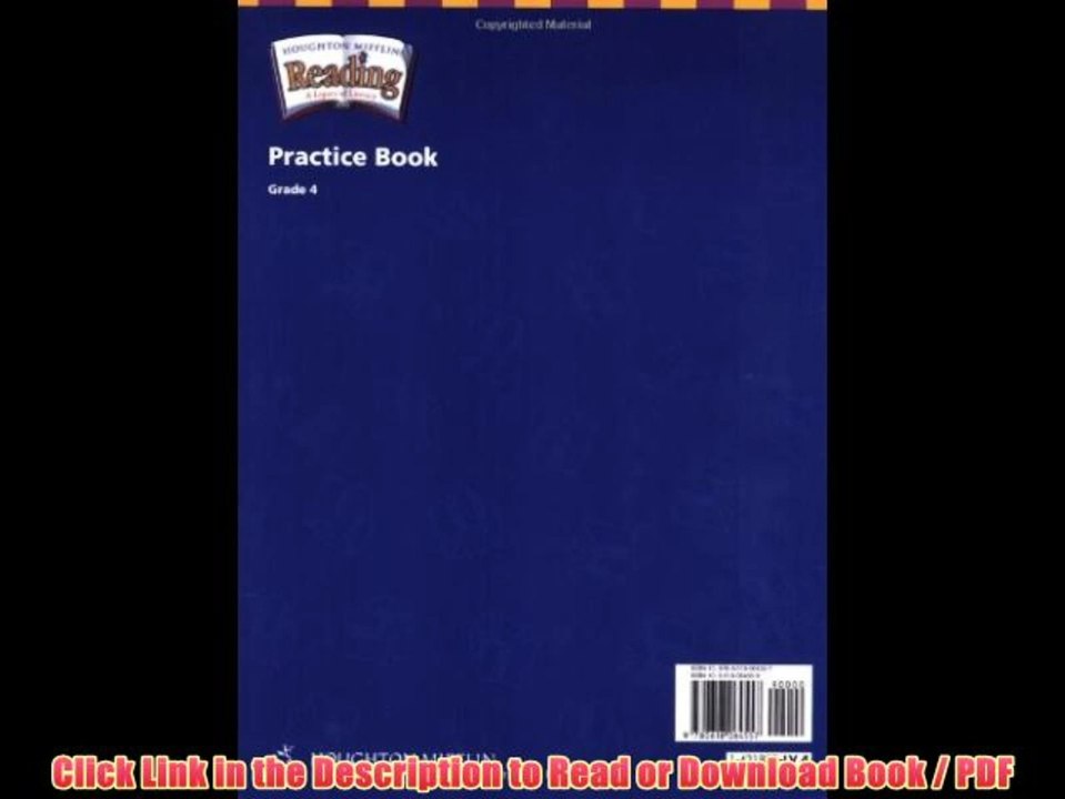 Download Reading Practice Book Grade 4 (Houghton Mifflin Reading a Legacy of Literature) Book Online