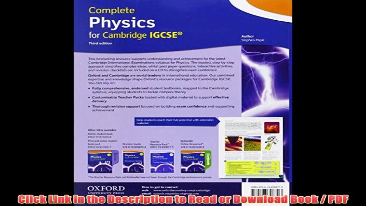 Read Complete Physics for Cambridge IGCSE ® Student book (Complete Science Igcse) eBook