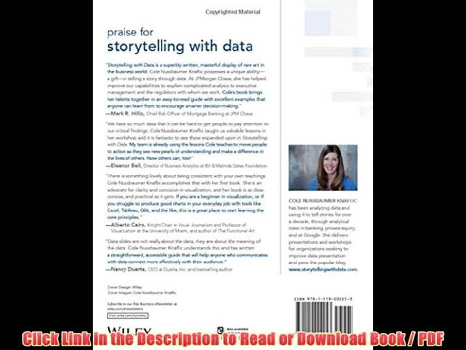 Read Storytelling with Data: A Data Visualization Guide for Business Professionals PDF Online