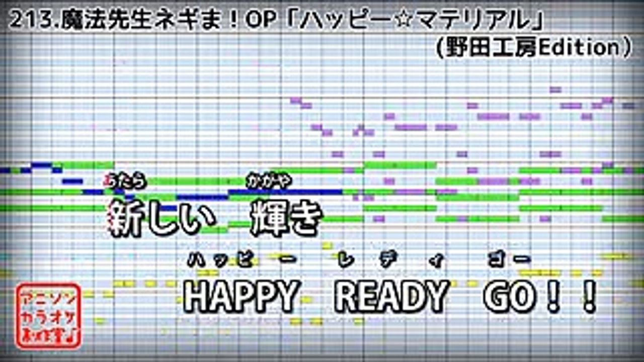 【フル歌詞付カラオケ】ハッピー☆マテリアル【UQ HOLDER! 魔法先生ネギま！OP】