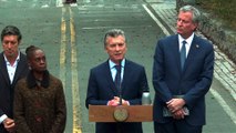 Le président argentin rend hommage aux victimes de New York