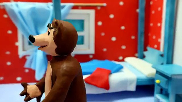 Play doh Cookie Monster vs Elmo Sesame Street playing billiards Stop motion animation