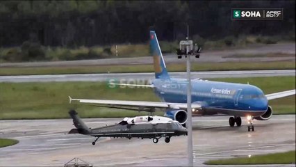 Máy bay trực thăng Marine One của tổng thống Mỹ Donald Trump ở Đà Nẵng