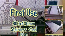 Sheet Metal Bender Brake The Make (DIY) & First Use Stainless Steel BBQ