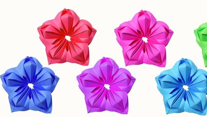 How to make beautiful paper flowers (very easy) - HD