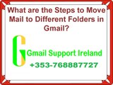 What are the steps to move mail to different folders in Gmail?