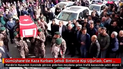 Gümüşhane'de Kaza Kurbanı Şehidi Binlerce Kişi Uğurladı, Cami Avlusu Doldu Taştı