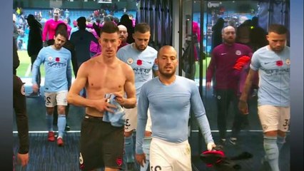 Laurent Koscielny and David Silva c aught swapping shirts AND shorts