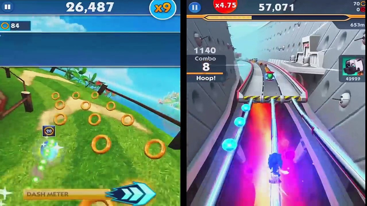 Sonic Dash VS Sonic Dash 2: Sonic Boom EPIC BATTLE