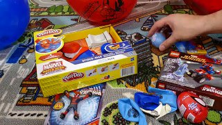 GIANT Surprise Egg with Spider-Man Toys, Wall Crawler, Play-Doh, LEGO, Disney & Balloons