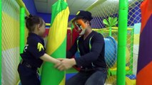 Indoor Playground Family Fun Play Area Learn Colors with Police kids and Educational toys for kids