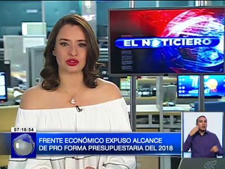 Frente económico expuso alcance de proforma presupuestaria del 2018