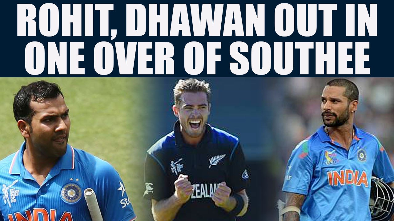 India vs NZ 3rd T20I : Rohit Sharma , Shikhar Dhawan out in one over of Southee | Oneindia News