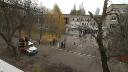 Донецк после артиллерийского обстрела