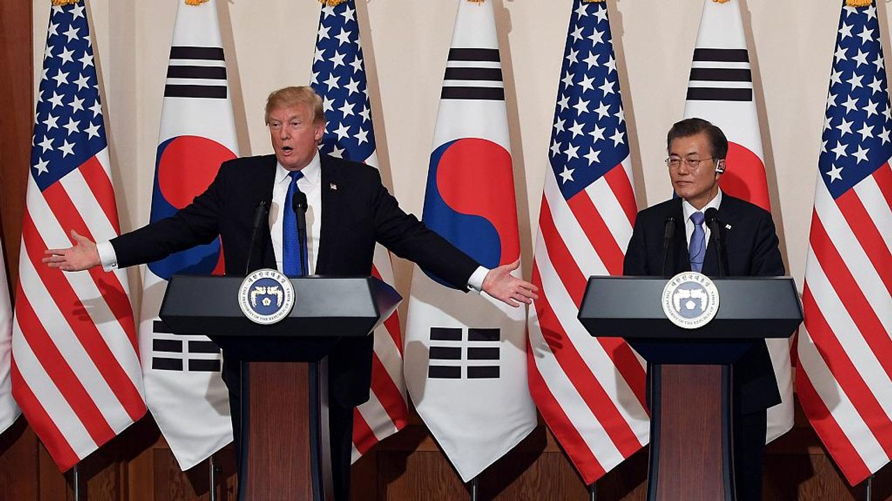 Klare Ansage an Pjöngjang: US-Präsident Trump in Südkorea