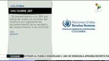 ONU considera fundamental la aprobación de JEP para DD.HH. en Colombia