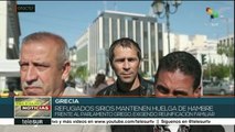 Grecia: refugiados en huelga de hambre quieren ir con sus familias