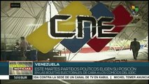 Definen partidos políticos venezolanos su lugar en boletas electorales