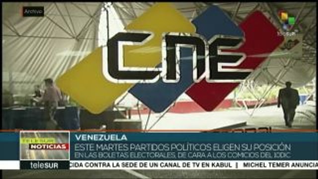 Definen partidos políticos venezolanos su lugar en boletas electorales