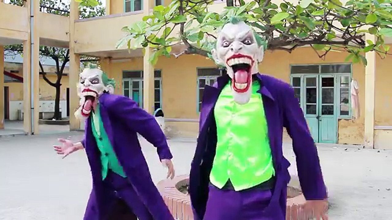 Spiderman toys Hourglass Joker Cloned Superman guns Venom Police arrest Maleficent Superhero funny